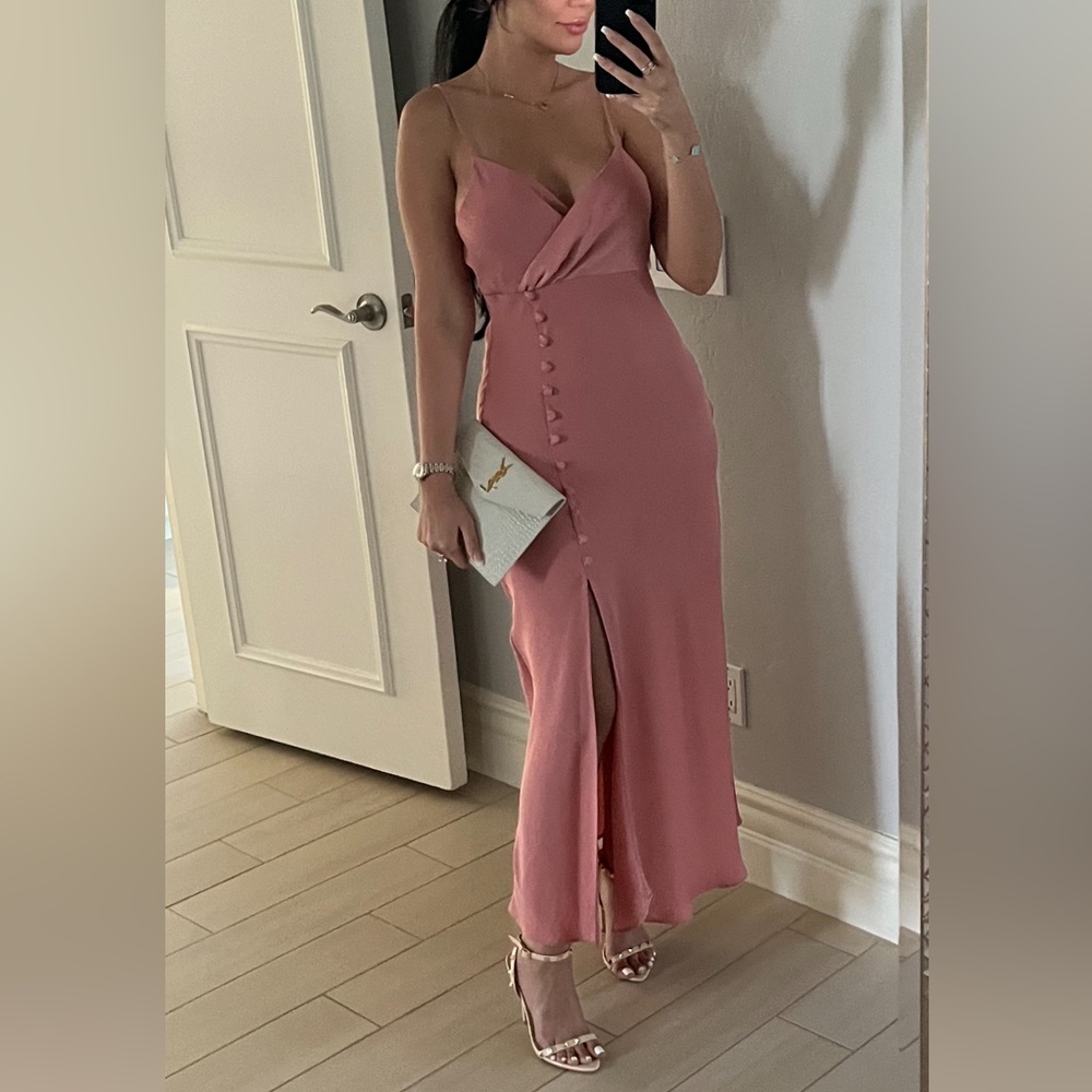 Satin maxi with slit